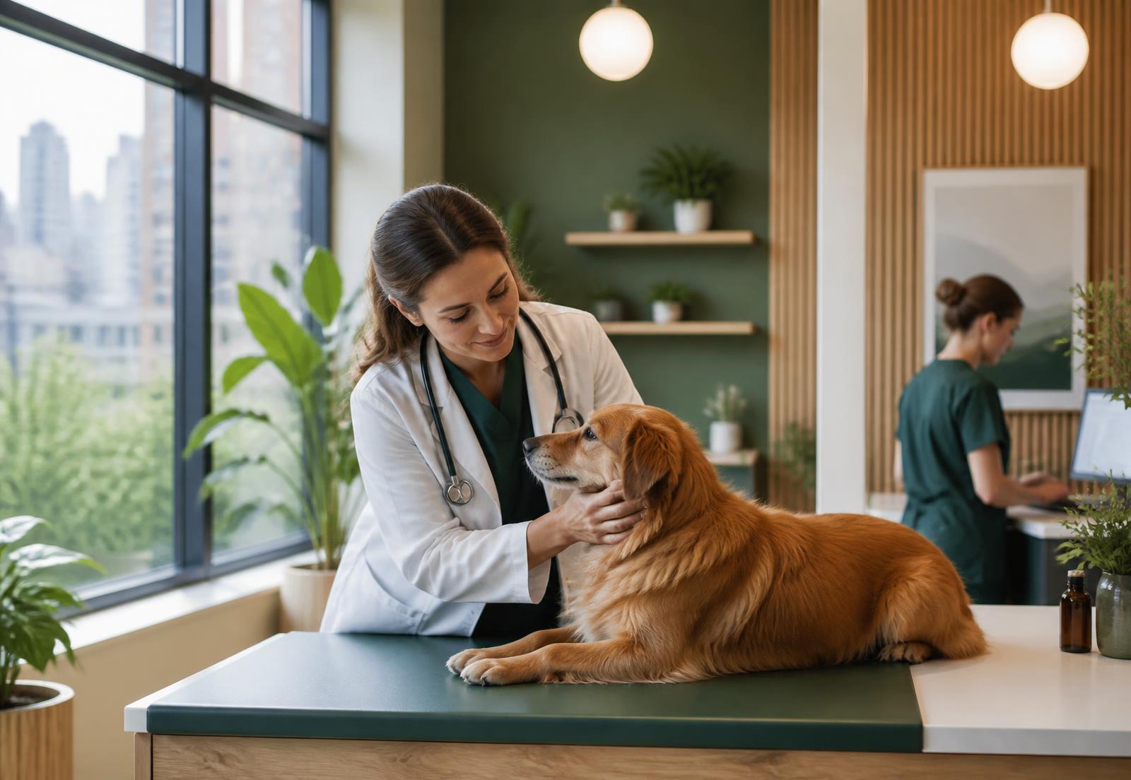 A warm, modern veterinary clinic in the New York metro area